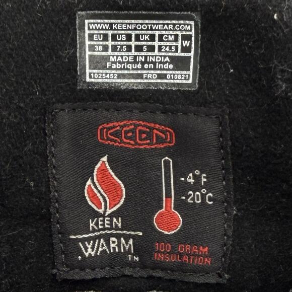 Keen Kaci II 2 Waterproof Mid Winter Hiking Boots Size 7.5 Black Suede Insulated - Picture 9 of 10